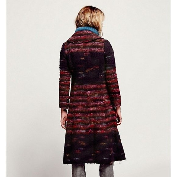 Free People Small Every Minute Wool Maxi Coat Black Trench Duster maxi - Picture 3 of 10